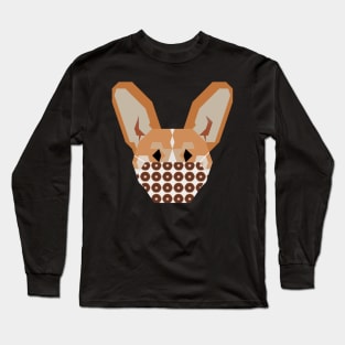 Dog Wearing Chocolate Donut Mask Long Sleeve T-Shirt